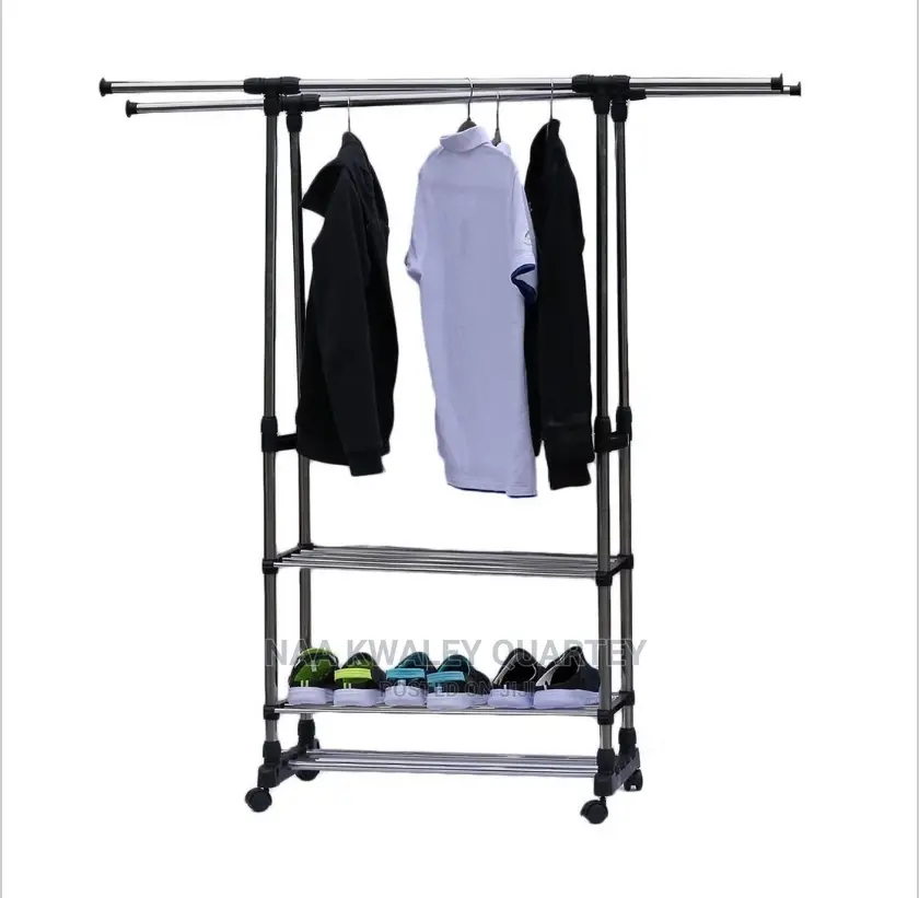 Double Pole Clothes Rack