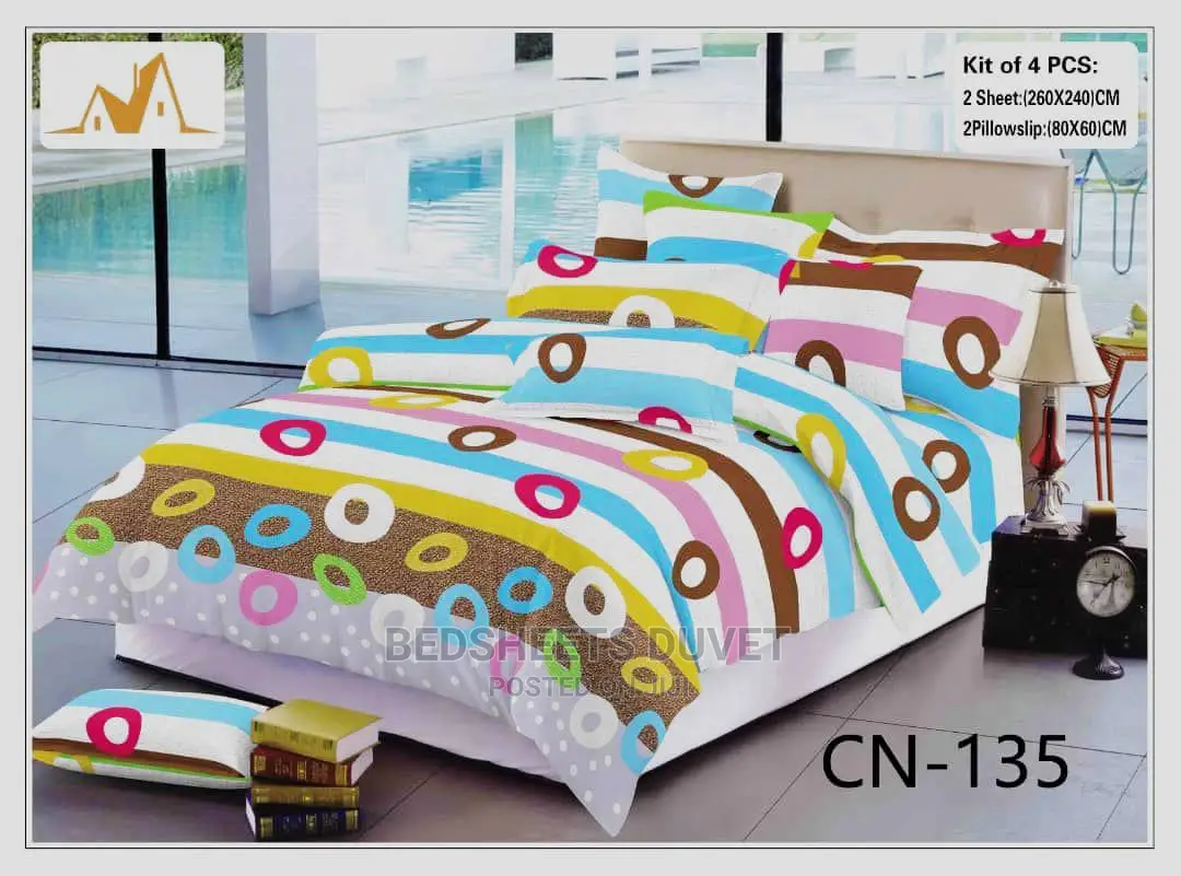 1 Bedsheet and 2 Pillow Cases