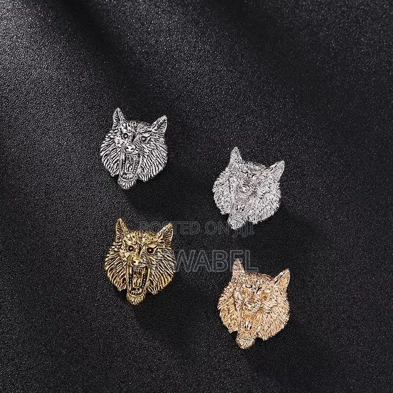 Elegant Wolf Lion Head Male Brooches