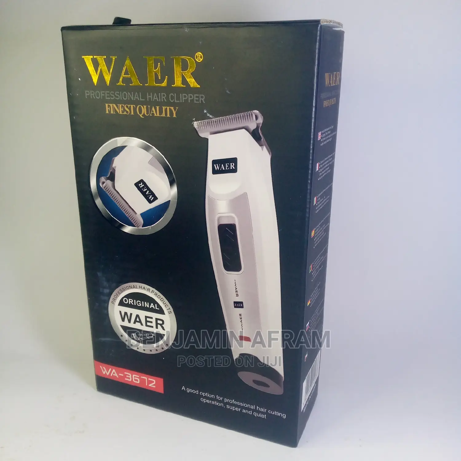 Rechargeable Waer Wa-3672 Hair Clipper