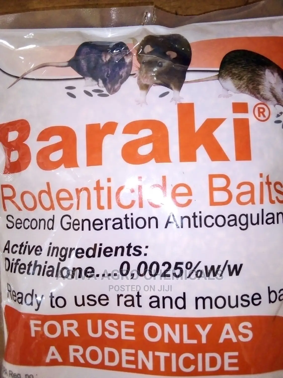 Baraki Rodenticide ( Mouse, Rats, Squirrel) Bait