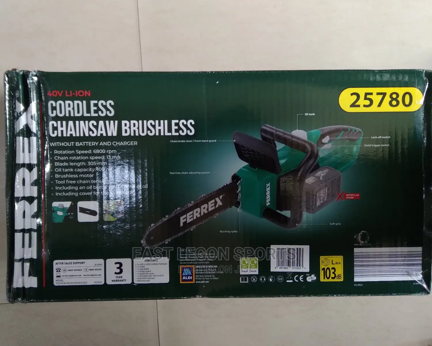 Cordless Chainsaw Brushless Saw Chain Tree Bush Wood Cutter