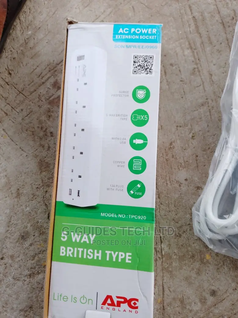 Apc Extension Board With Surge Protector 5 Outlets 2usb Port
