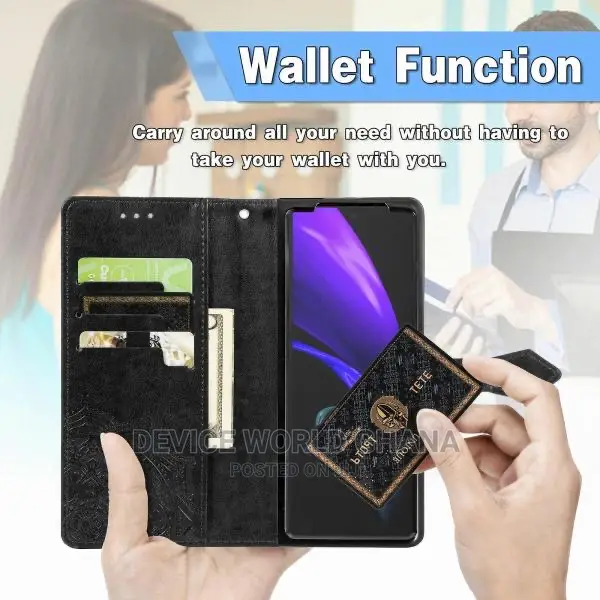 Mandala Embossed Leather Flip Case for Samsung Z Fold 4