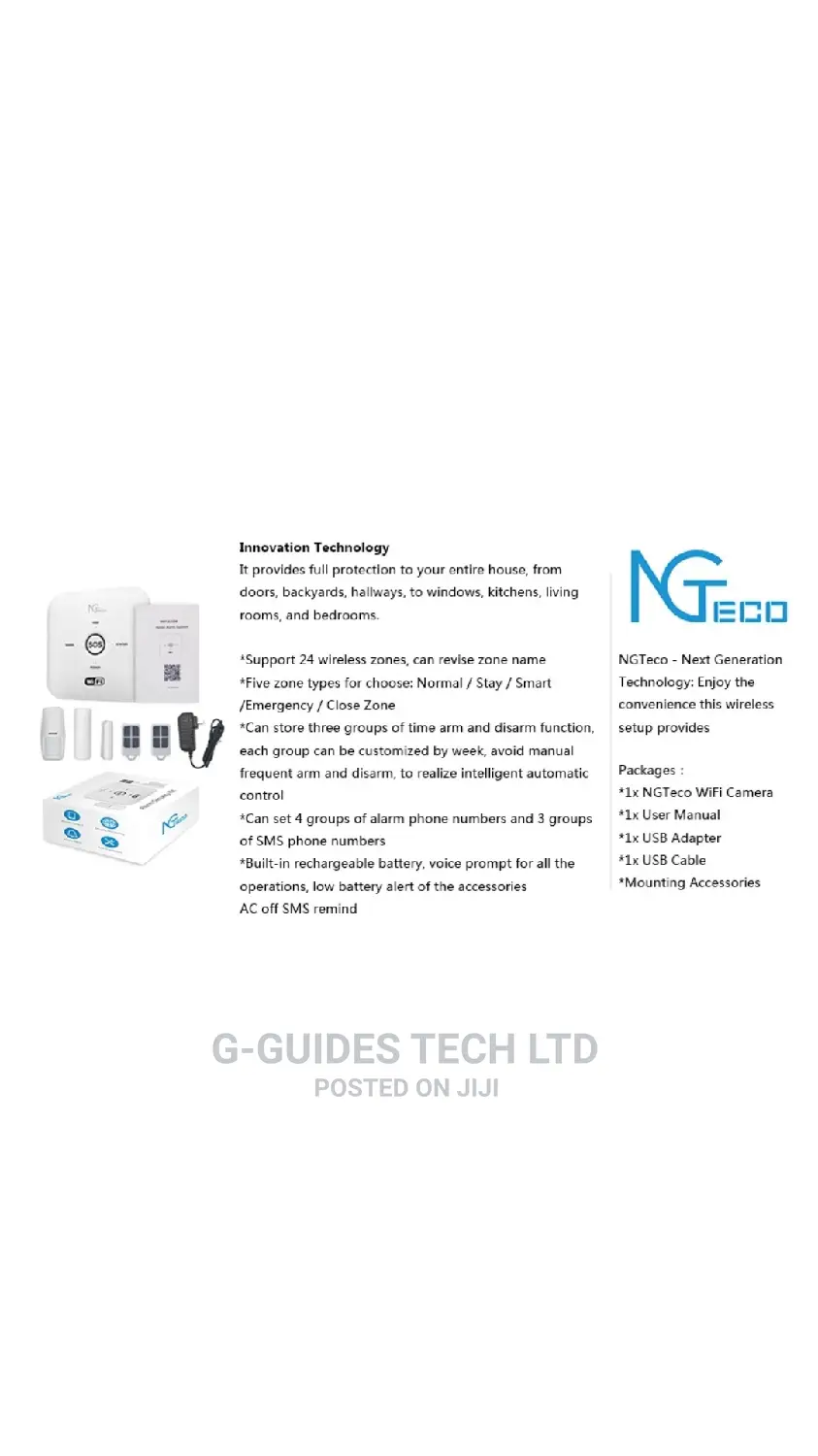 NG-A100 Wireless Wifi Alarm Kit