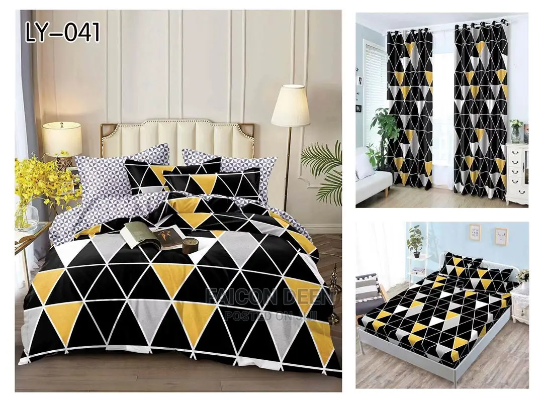 Duvet Cover Sets + Curtains(8pcs in 1)Also in Diff Colors