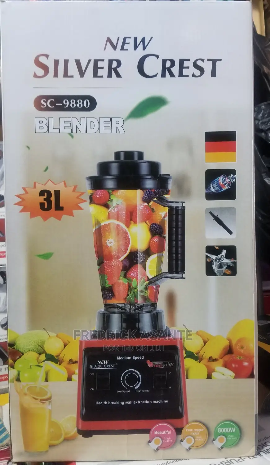 Silver Crest Blender 2cups 8000w