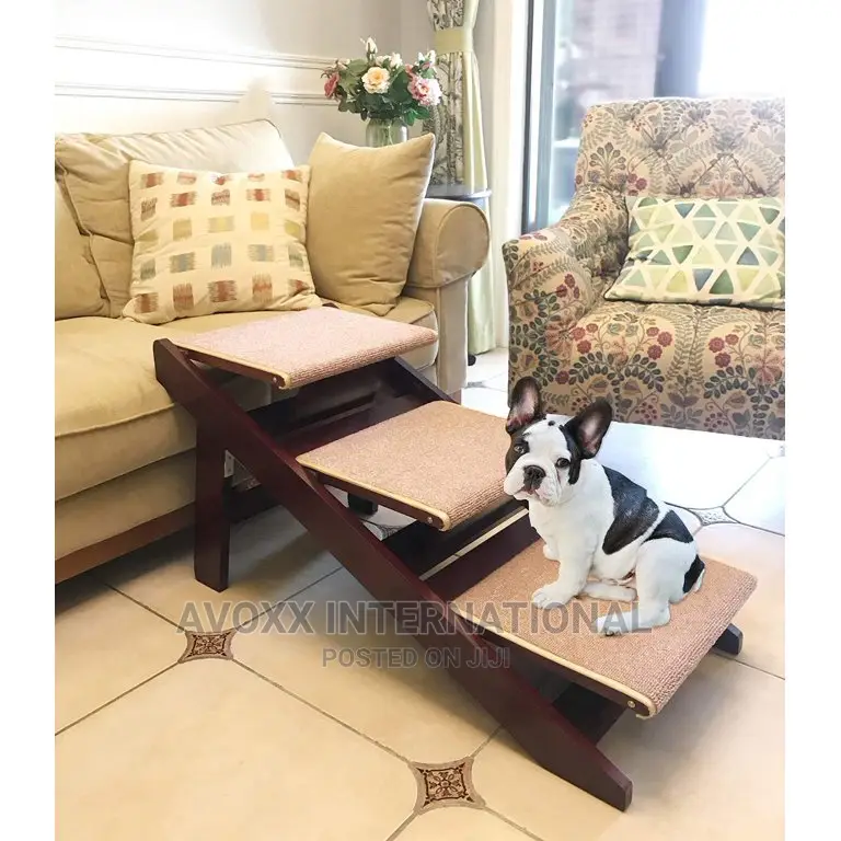 Pawland PAWLAND 3 Steps Pet Stairs for Dogs, Cats(Mahogany)
