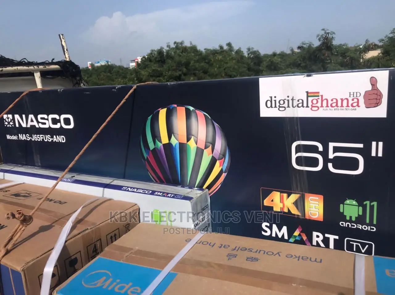 Nasco 65" Smart(Android) Uhd Satellite Digital Led Tv