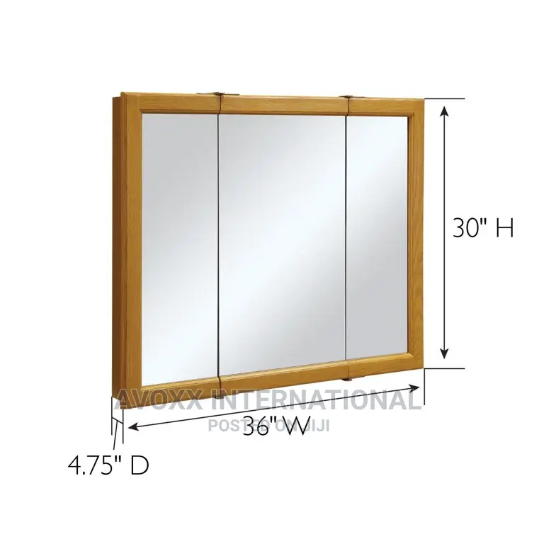 Design House Claremont Medicine Cabinet in Honey Oak,36-Inch