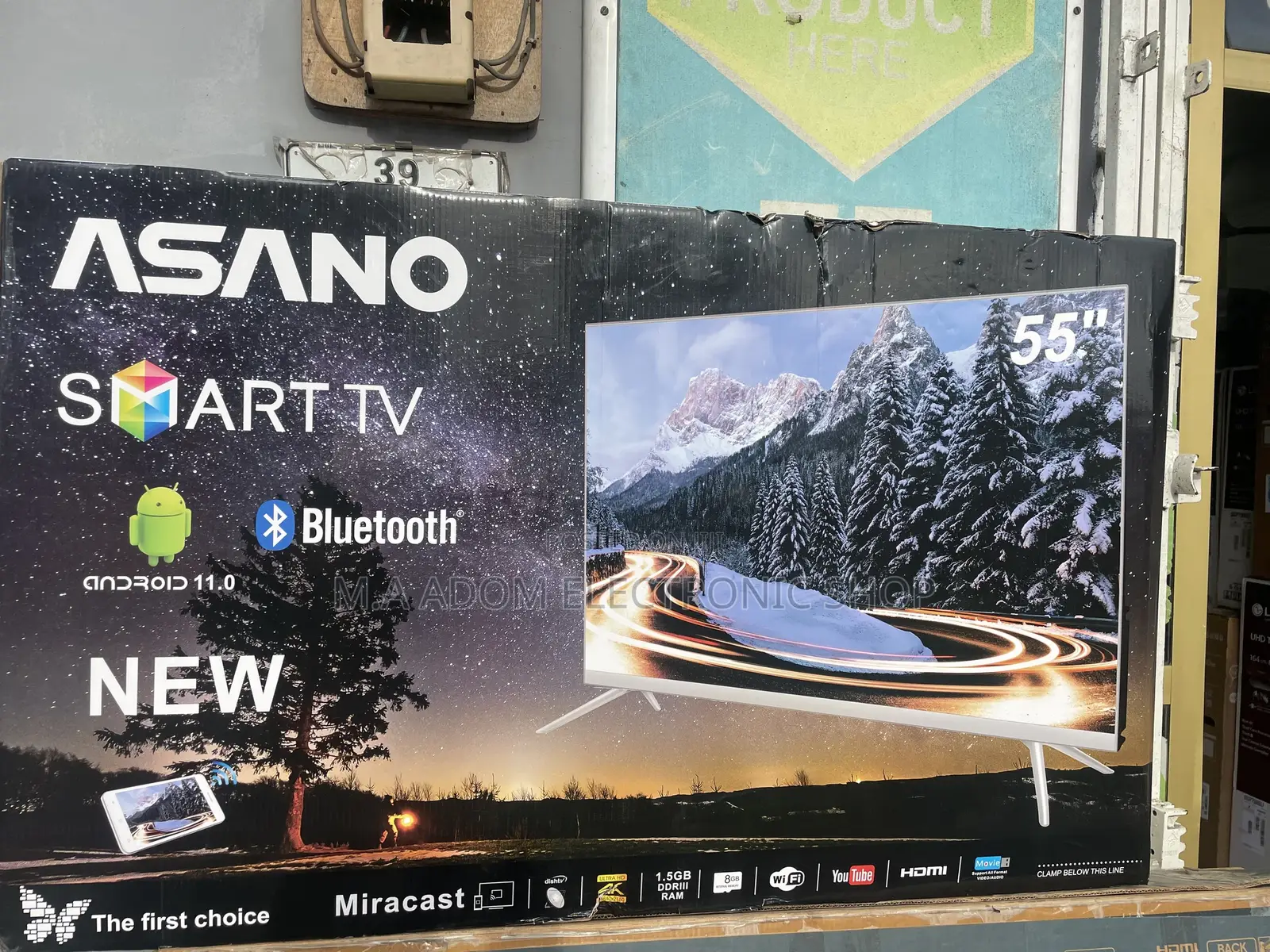 Asano 55” Uhd Smart Dvbt2s2 LED TV