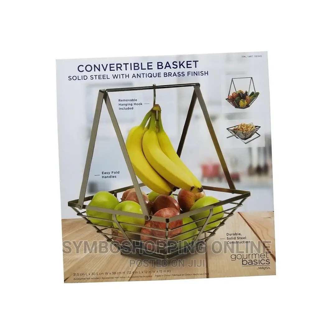 Gourmet Basic Convertible Basket Antique Brass Finish