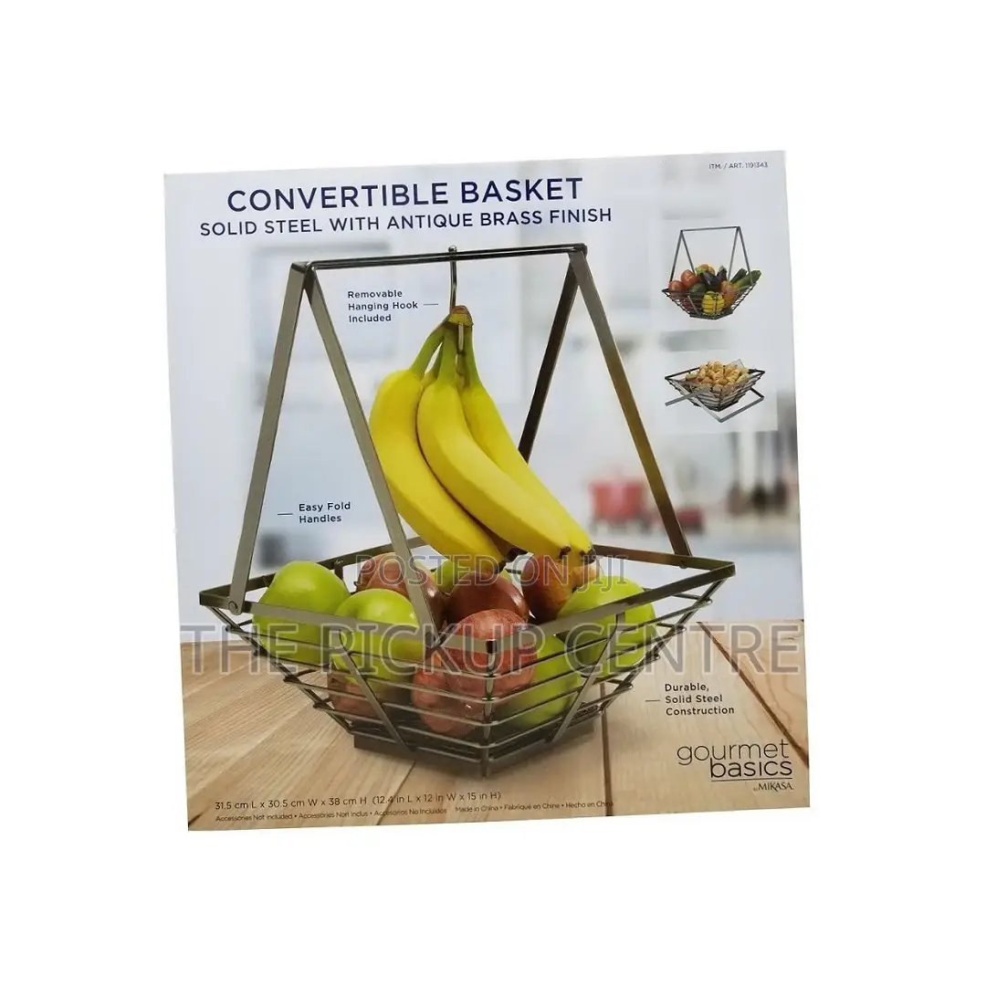 Gourmet Basic Convertible Basket Antique Brass Finish