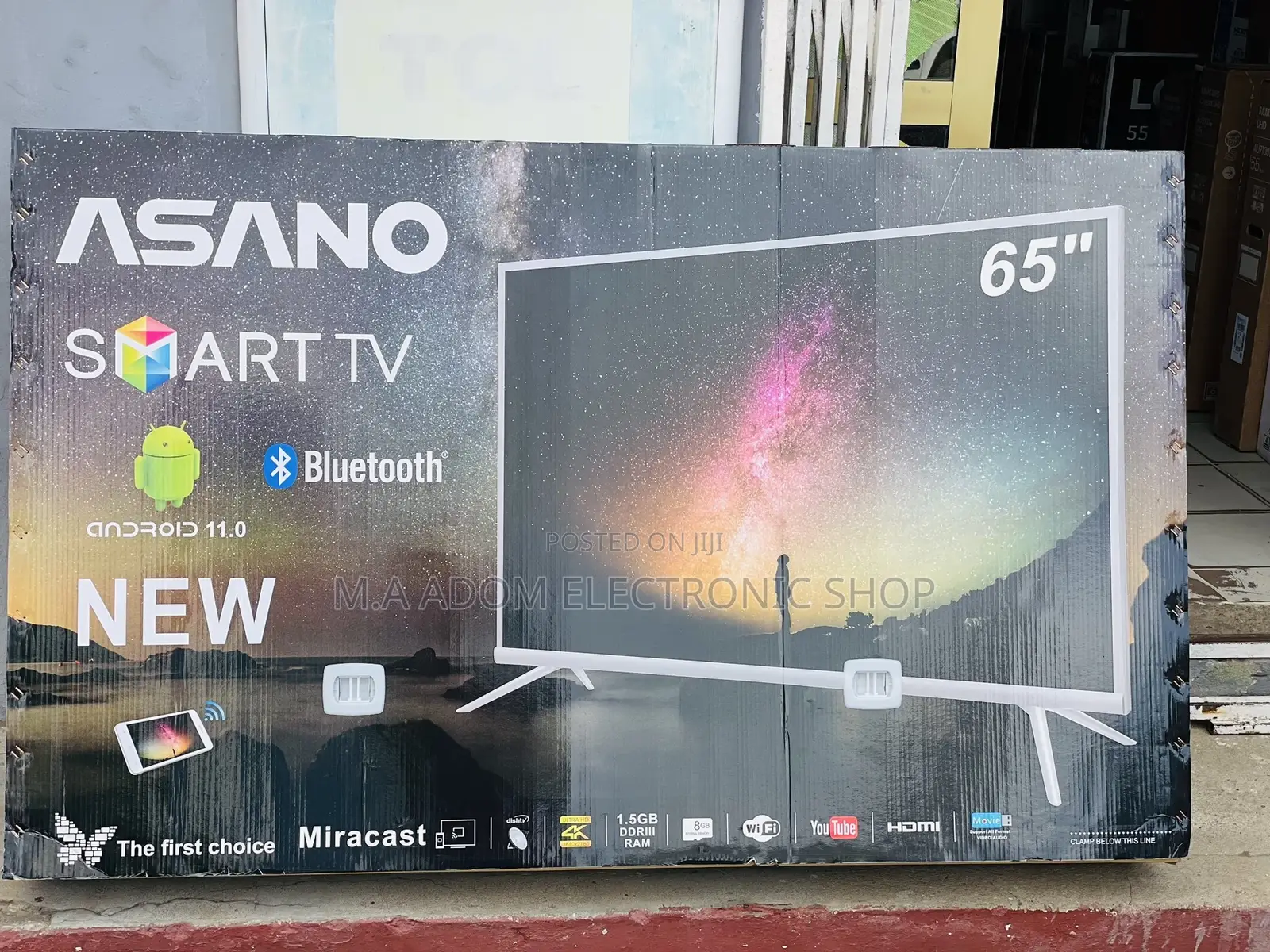 Brand New Asano 65” UHD Smart Led Tv+ Free Mount