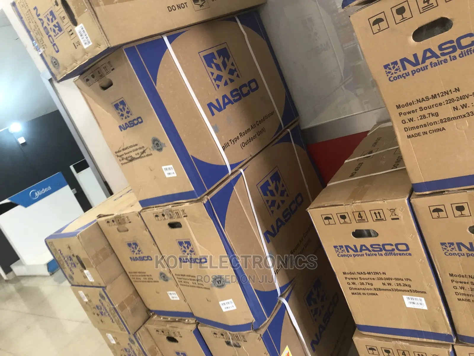 Quiet Mode 2.5hp Nasco Split White Air Conditioner