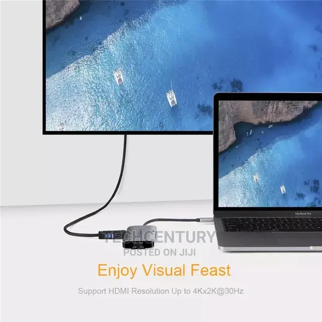 Cablecreation 6-in-1 Type C Hub for Macbook, Dell, HP.100W