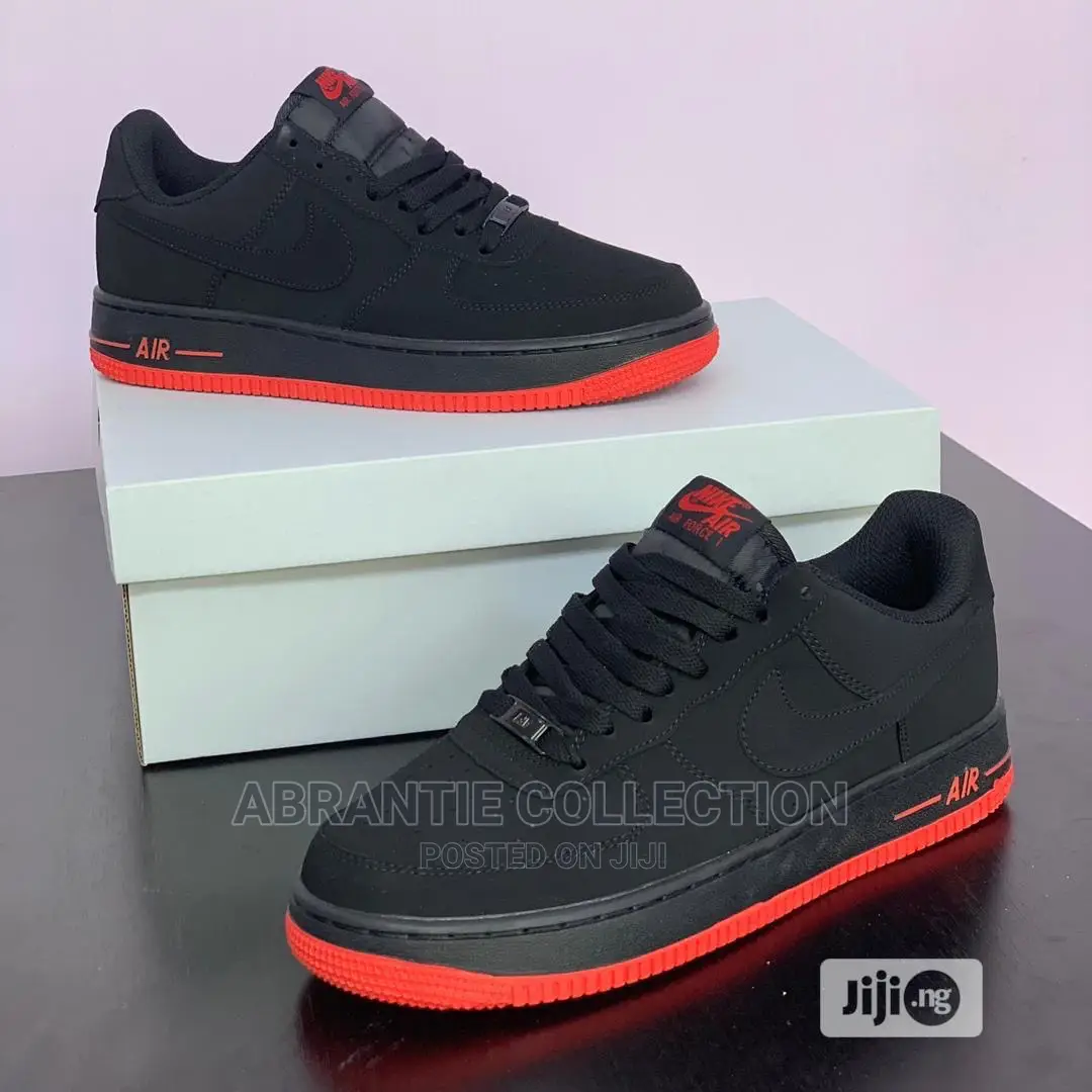 Nike Air Force 1 Suede Black and Red