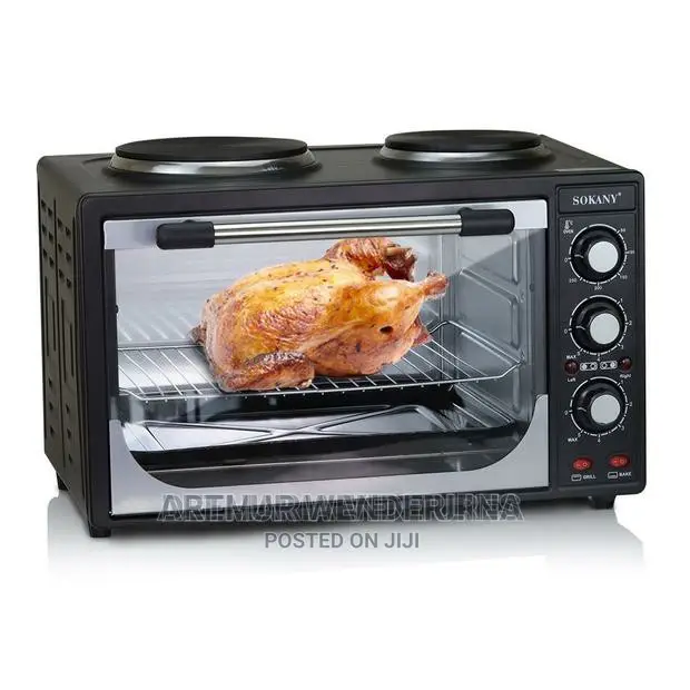 Sokany Oven 3200W ,35L Electric Oven With 2 Hote Plate