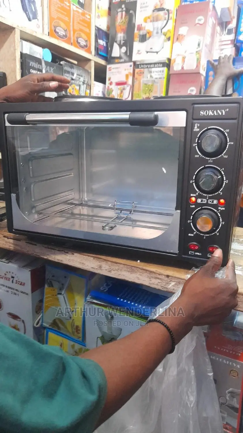Sokany Oven 3200W ,35L Electric Oven With 2 Hote Plate