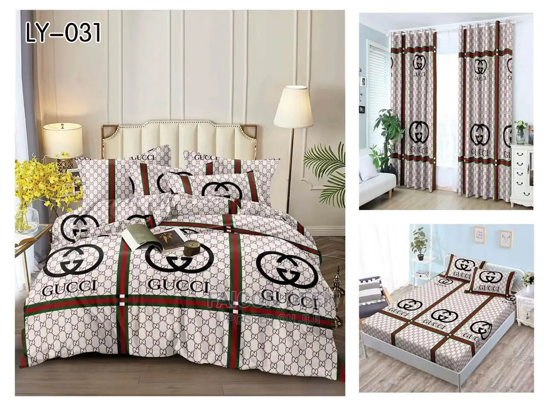 Quality Duvet Cover + Curtains(8pcs in 1)Also in Diff Colors
