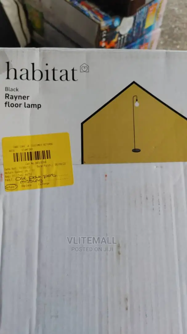 Habitat Rayner Industrial Floor Lamp - Black