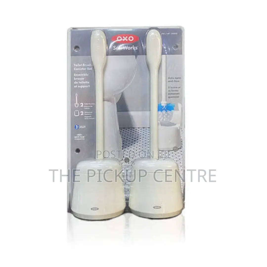 Oxo Toilet Brush Canister Set Two Replacement Brush Heads