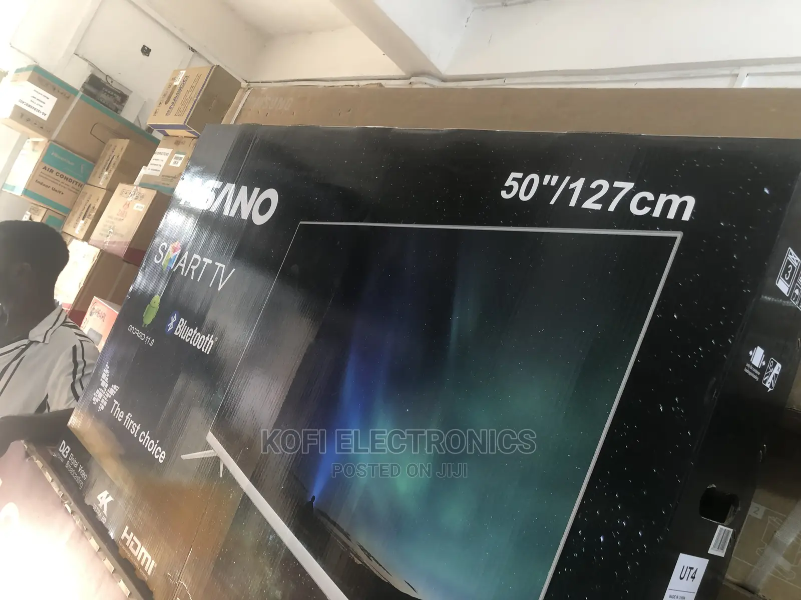Crystal Clear Asano 50′′inches Ultra HD Smart LED TV – Black