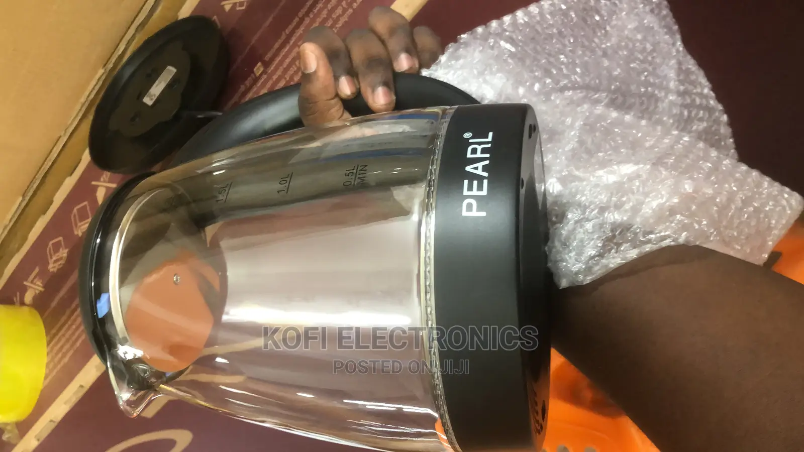 Pearl 2.2litres Glass Electric Kettle Water Heater-White