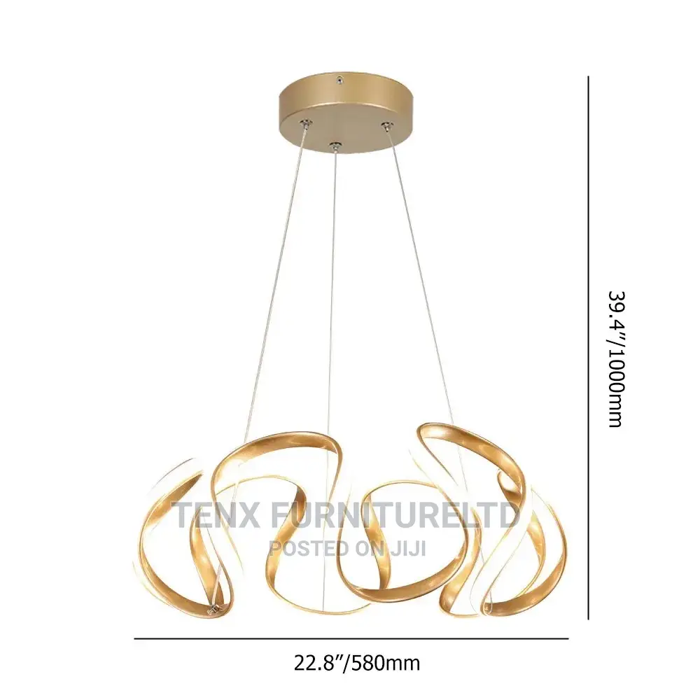 Chandelier (Gold Led Unique Geometric Light)