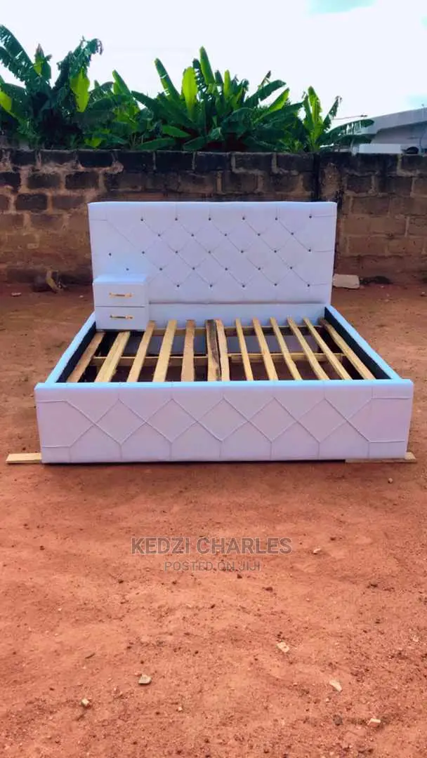 Queen Size Bed Frame With Side Drawer