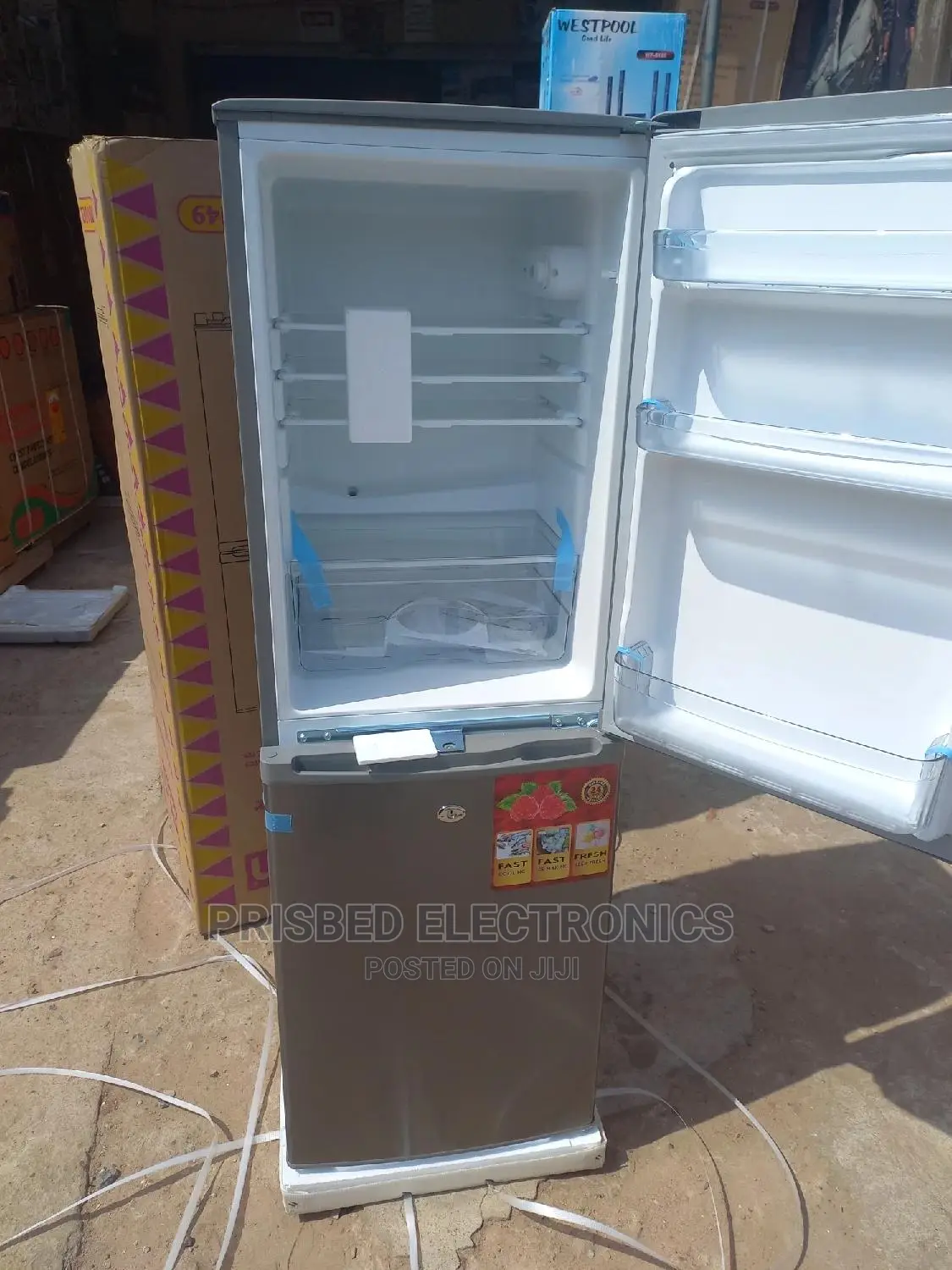 Neon Double Door Fridge 140 Litres Bottom Freezer