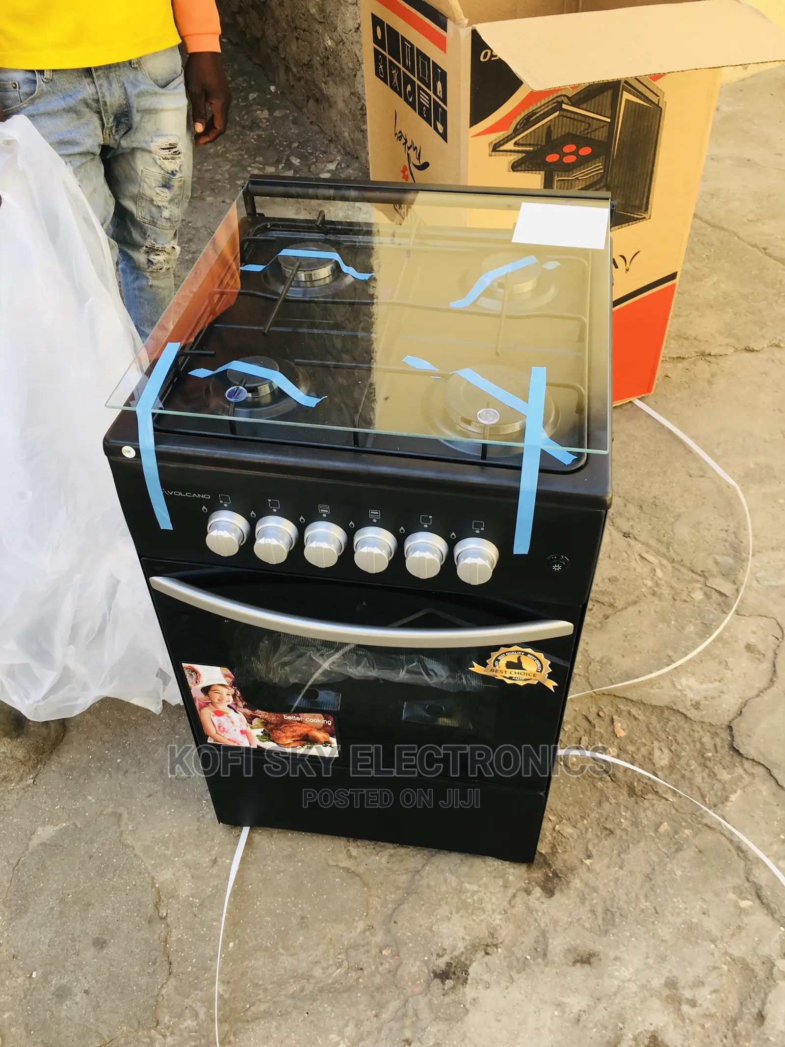 Fresh in Boxed Volcano 4burner Gas Cooker With Oven+ Grill