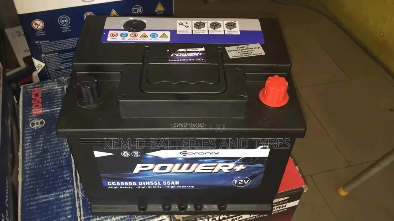 Coronix Battery - 13 Plates 55ah for Saloon Cars Like Yaris