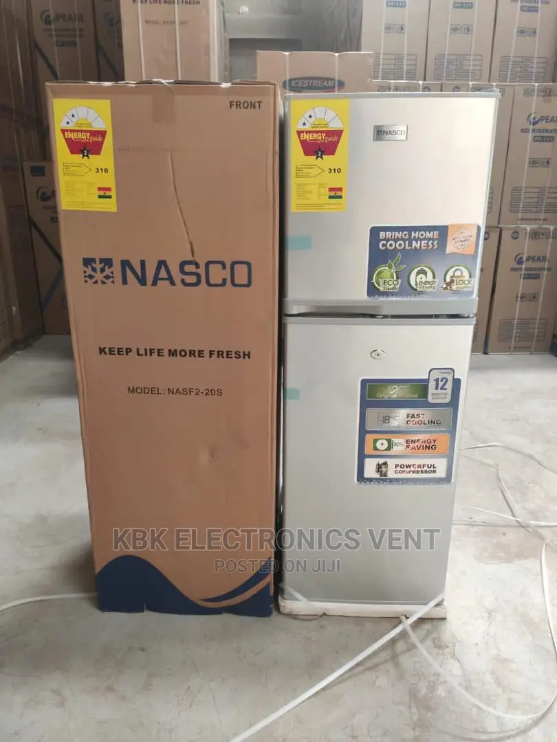 Nasco 138ltr Double Door Fridge