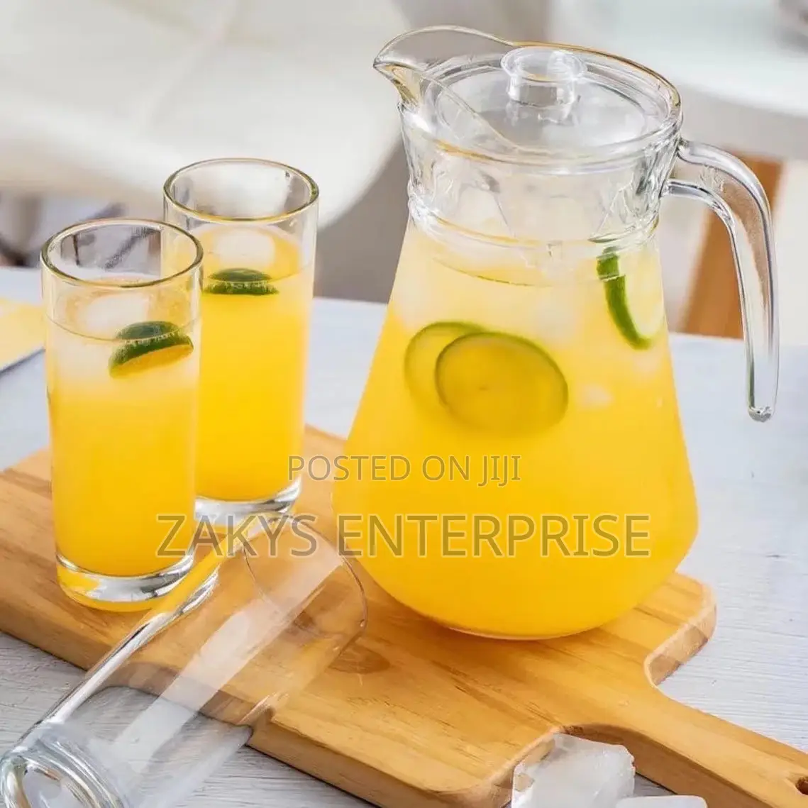 Drinking Glass Jug Set 7pcs