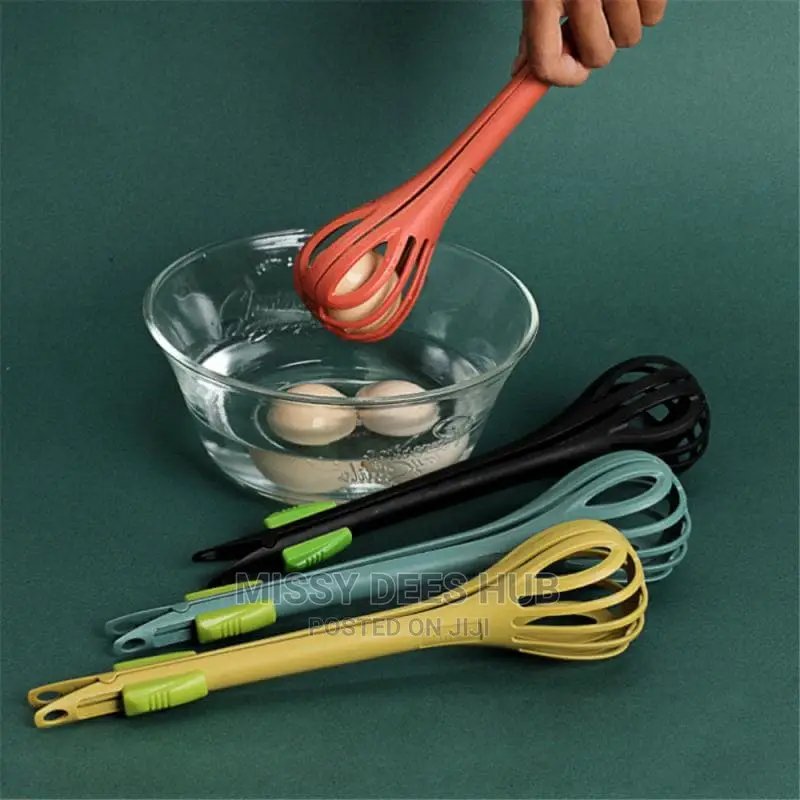 Multifunctional Plastic Tongs/ Egg Beater