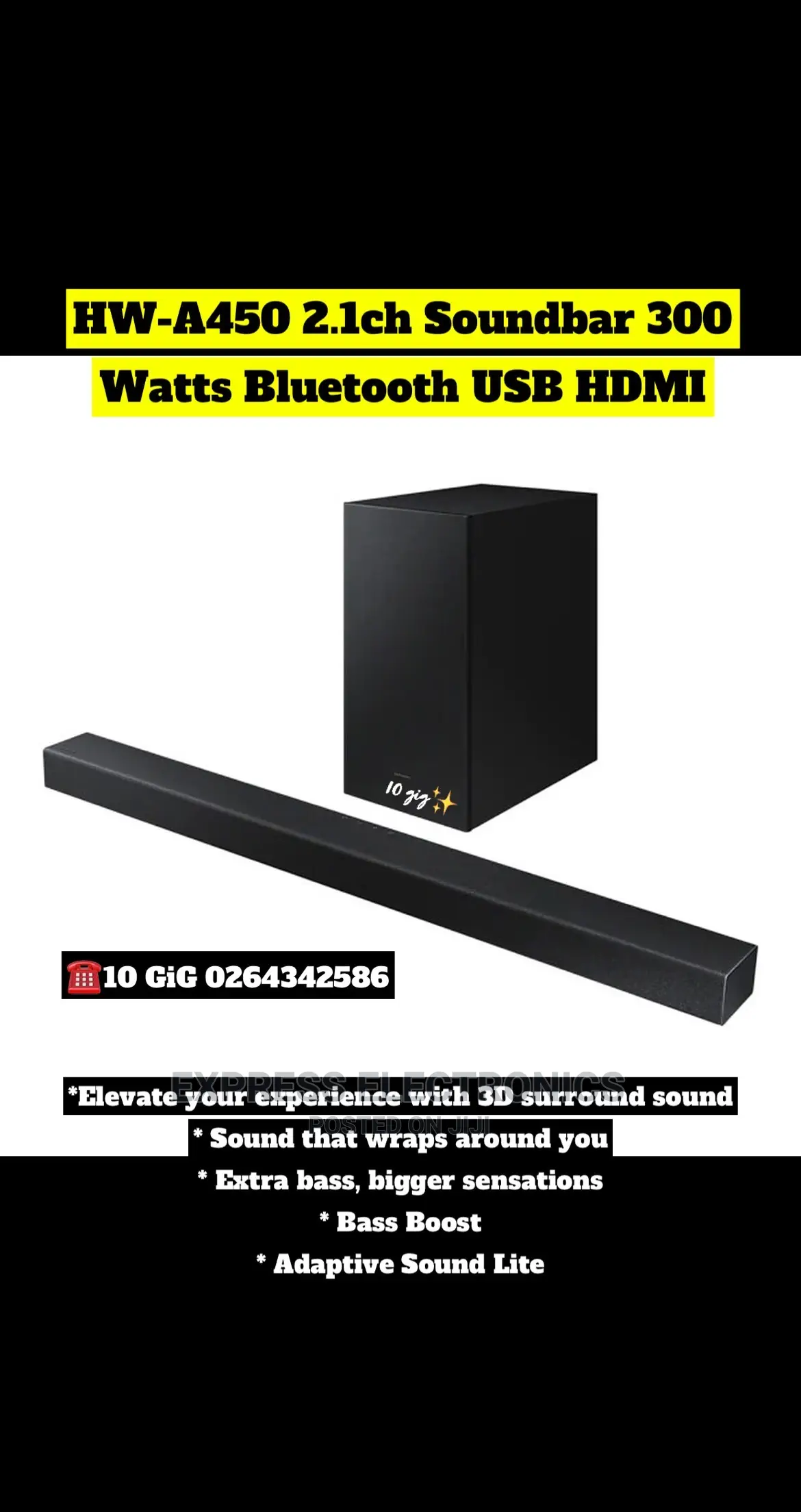 Best HW-A450 2.Ch Soundbar With Subwoofer Dolby Audio (2021)