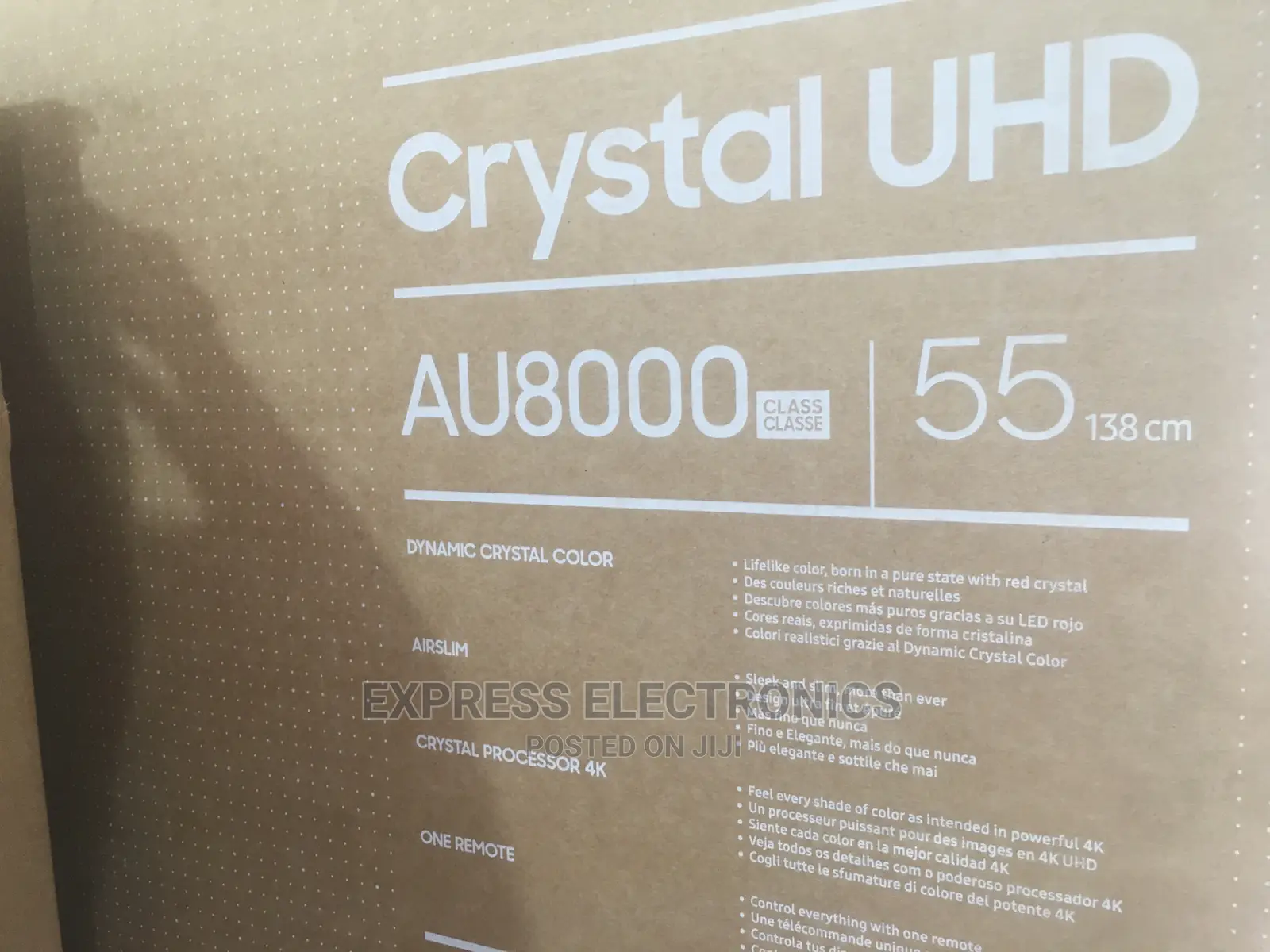 Samsung 55” Wireless Wi-Fi LED AU8000 UHD Smart Tv