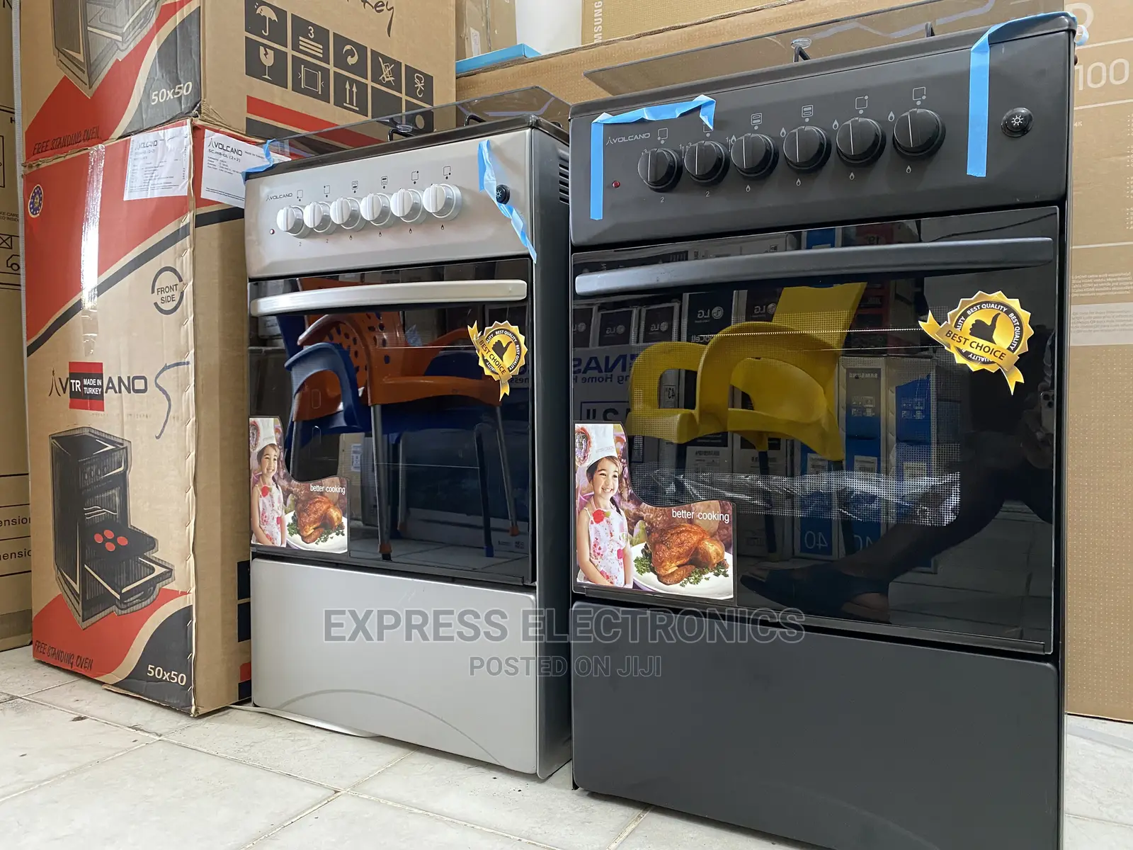 Volcano 4-Burner Gas Cooker W/Oven Grill + Bluetooth Speaker