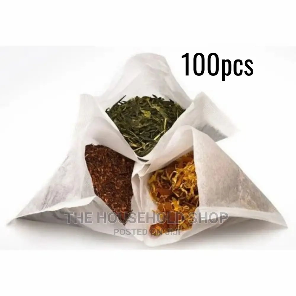 White Biodegradable Heat Seal Empty Tea Bags 5×6cm (100pcs)