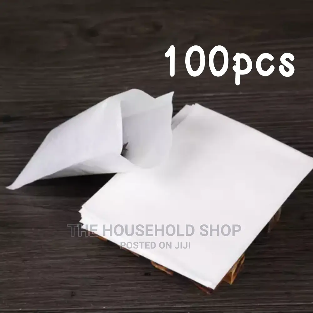 White Biodegradable Heat Seal Empty Tea Bags 5×6cm (100pcs)