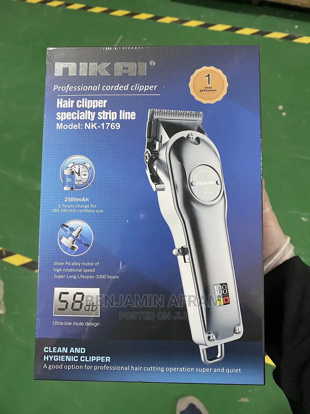 High Speed Rechargeable Cordless Barbering Machine