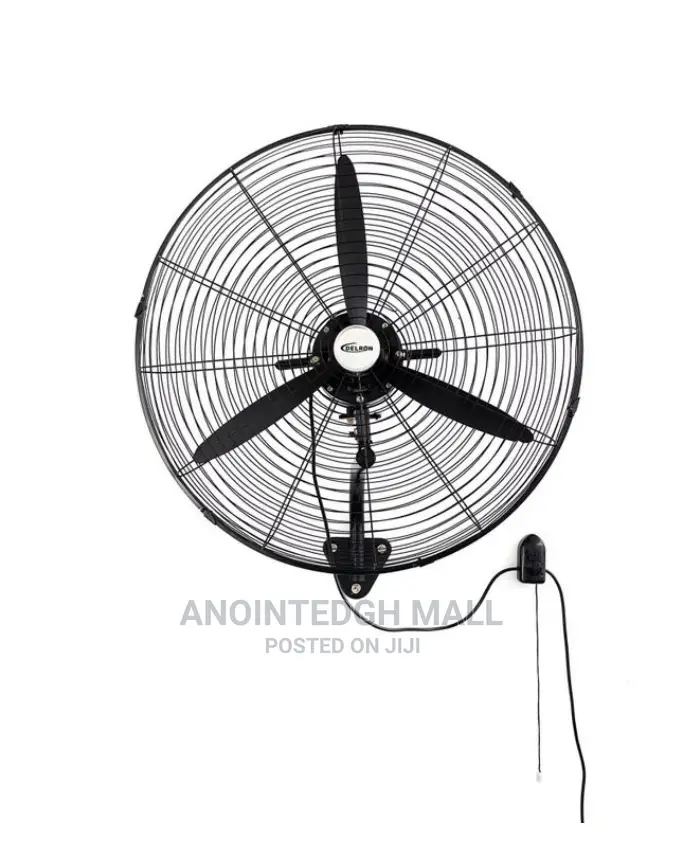 Wall Mount Industrial Fan With Regulator 26" - Black