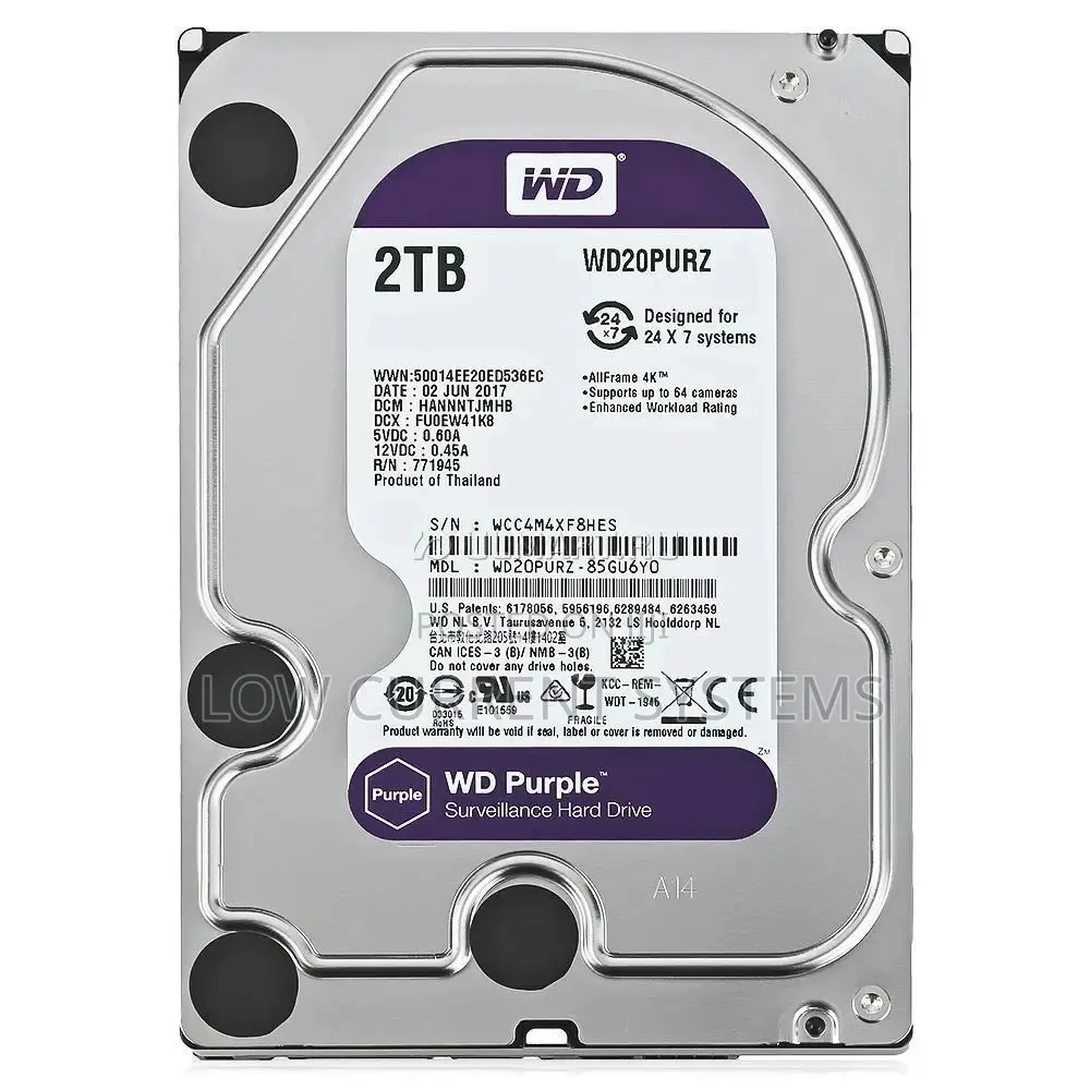 HDD Wd 2tb Surveillance Sata 3