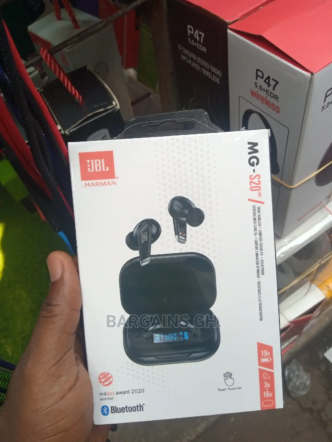 JBL S20 Pure Bass Wireless Earbuds
