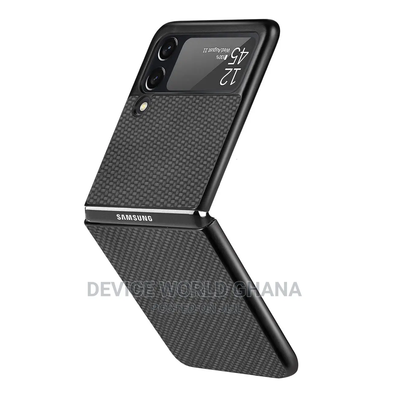 Carbon Fiber Pattern Case for Samsung Z Flip7, 6 5 4 3 2