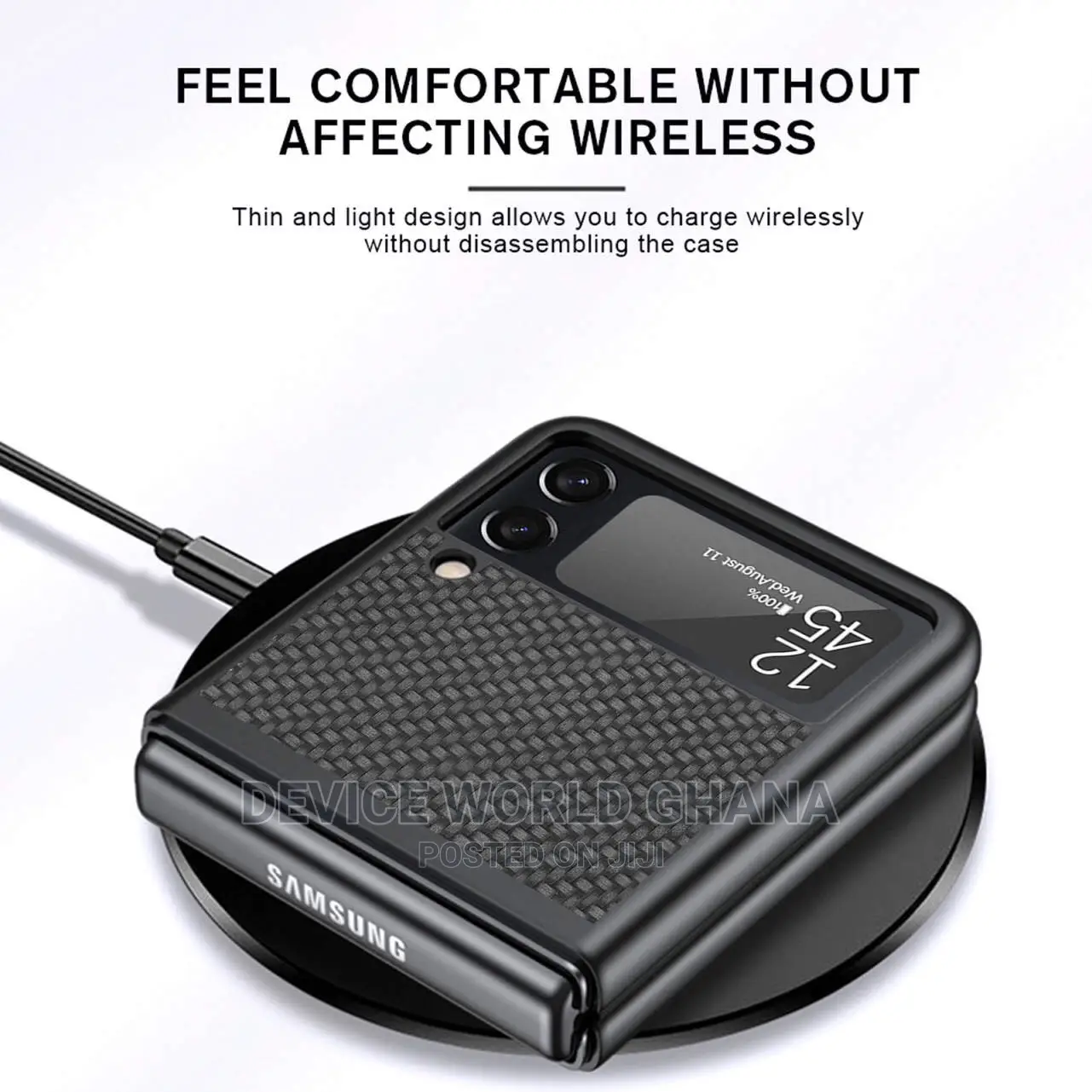 Carbon Fiber Pattern Case for Samsung Z Flip7, 6 5 4 3 2