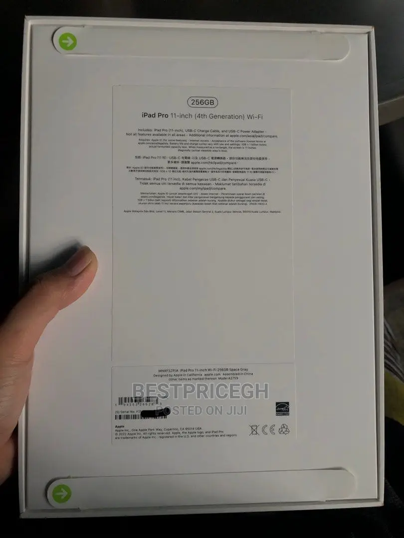 New Apple iPad Pro 256 GB Black