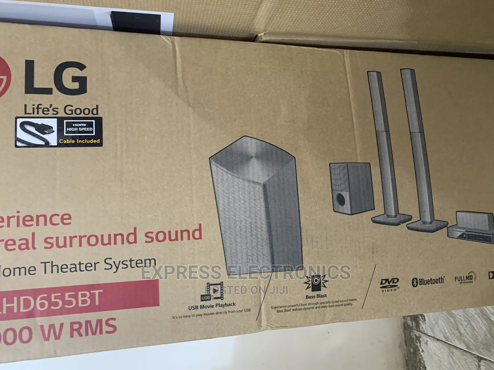 Original LG 1000 W Bluetooth Home Theater System+Free Kettle