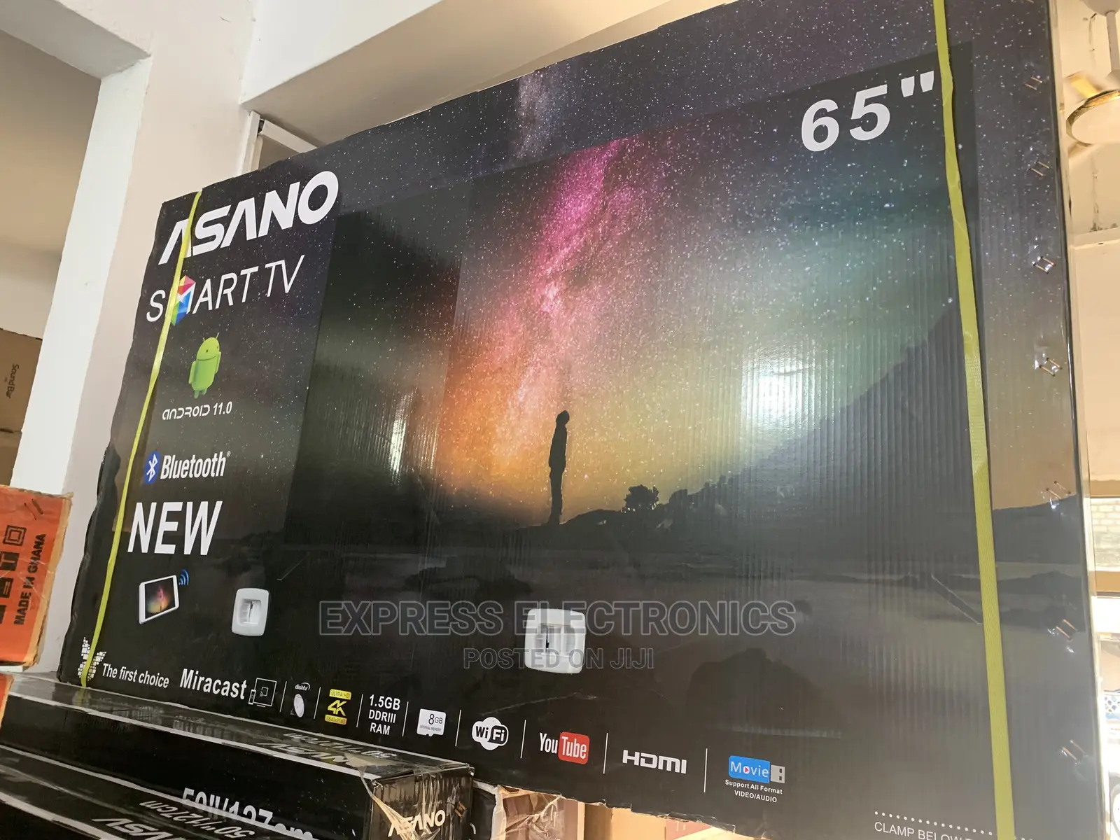 Advance New Asano 65”UHD Smart Android+Free DSTV